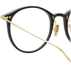 Linda Farrow - Linear Gray A Oval Optical Glasses in Black - LF02AC1OPT - Linda Farrow Eyewear - Avvenice