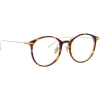 Linda Farrow - Linear Gray A Oval Optical Glasses in Tortoiseshell - LF02AC3OPT - Linda Farrow Eyewear - Avvenice
