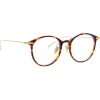 Linda Farrow - Linear Gray Oval Optical Glasses in Tortoiseshell - LF02C3OPT - Linda Farrow Eyewear - Avvenice