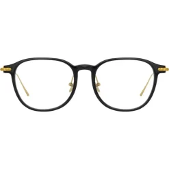 Linda Farrow - Linear Meier A D-Frame Optical Glasses in Black - LF16AC1OPT - Linda Farrow Eyewear - Avvenice