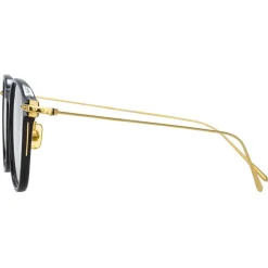 Linda Farrow - Linear Meier A D-Frame Optical Glasses in Black - LF16AC1OPT - Linda Farrow Eyewear - Avvenice