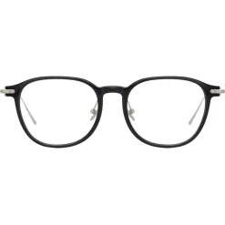 Linda Farrow - Linear Meier A D-Frame Optical Glasses in Black - LF16AC2OPT - Linda Farrow Eyewear - Avvenice