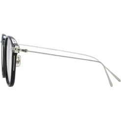 Linda Farrow - Linear Meier D-Frame Optical Glasses in Black - LF16C2OPT - Linda Farrow Eyewear - Avvenice