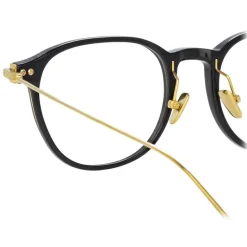 Linda Farrow - Linear Meier D-Frame Optical Glasses in Black - LF16C1OPT - Linda Farrow Eyewear - Avvenice