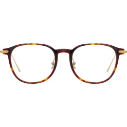 Linda Farrow - Linear Meier A D-Frame Optical Glasses in Tortoiseshell - LF16AC3OPT - Linda Farrow Eyewear - Avvenice