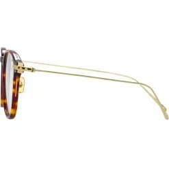 Linda Farrow - Linear Meier A D-Frame Optical Glasses in Tortoiseshell - LF16AC3OPT - Linda Farrow Eyewear - Avvenice