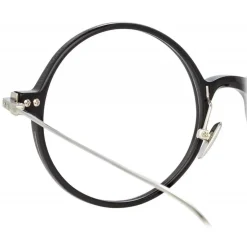 Linda Farrow - Linear Savoye Round Optical Glasses in Black - LF09C2OPT - Linda Farrow Eyewear - Avvenice