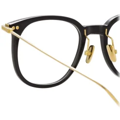 Linda Farrow - Linear Stern A Square Optical Glasses in Black - LF04AC1OPT - Linda Farrow Eyewear - Avvenice