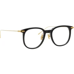 Linda Farrow - Linear Stern Square Optical Glasses in Black - LF04C1OPT - Linda Farrow Eyewear - Avvenice