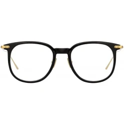 Linda Farrow - Linear Stern Square Optical Glasses in Black - LF04C1OPT - Linda Farrow Eyewear - Avvenice