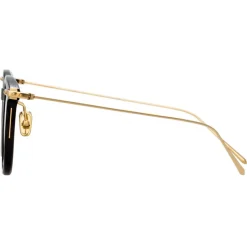 Linda Farrow - Linear Stern Square Optical Glasses in Black - LF04C1OPT - Linda Farrow Eyewear - Avvenice