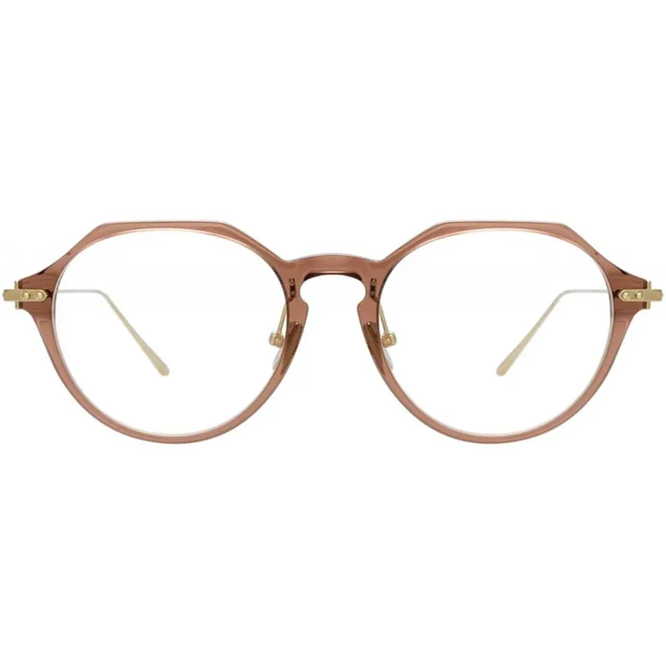 Linda Farrow - Linear Wren A Angular Optical Glasses in Tobacco - LF05AC5OPT - Linda Farrow Eyewear - Avvenice