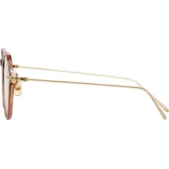 Linda Farrow - Linear Wren Angular Optical Glasses in Tobacco - LF05C5OPT - Linda Farrow Eyewear - Avvenice