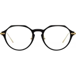 Linda Farrow - Linear Wren Angular Optical Glasses in Black - LF05C1OPT - Linda Farrow Eyewear - Avvenice