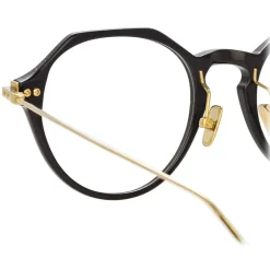 Linda Farrow - Linear Wren Angular Optical Glasses in Black - LF05C1OPT - Linda Farrow Eyewear - Avvenice