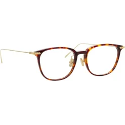 Linda Farrow - Linear Wright Rectangular Optical Glasses in Tortoiseshell - LF07C3OPT - Linda Farrow Eyewear - Avvenice