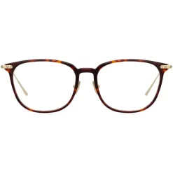 Linda Farrow - Linear Wright Rectangular Optical Glasses in Tortoiseshell - LF07C3OPT - Linda Farrow Eyewear - Avvenice