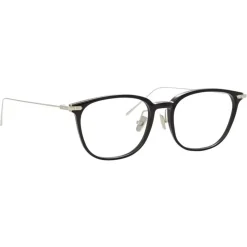 Linda Farrow - Linear Wright A Rectangular Optical Glasses in Black - LF07AC2OPT - Linda Farrow Eyewear - Avvenice