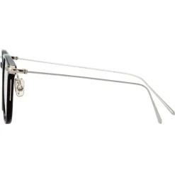 Linda Farrow - Linear Wright A Rectangular Optical Glasses in Black - LF07AC2OPT - Linda Farrow Eyewear - Avvenice