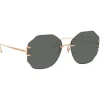 Linda Farrow - Lisette Oversized Sunglasses in Rose Gold - LFL1314C1SUN - Linda Farrow Eyewear - Avvenice