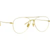 Linda Farrow - Lloyds A Aviator Optical Glasses in Yellow Gold - LF31AC5OPT - Linda Farrow Eyewear - Avvenice
