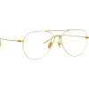 Linda Farrow - Lloyds Aviator Optical Glasses in Yellow Gold - LF31C5OPT - Linda Farrow Eyewear - Avvenice