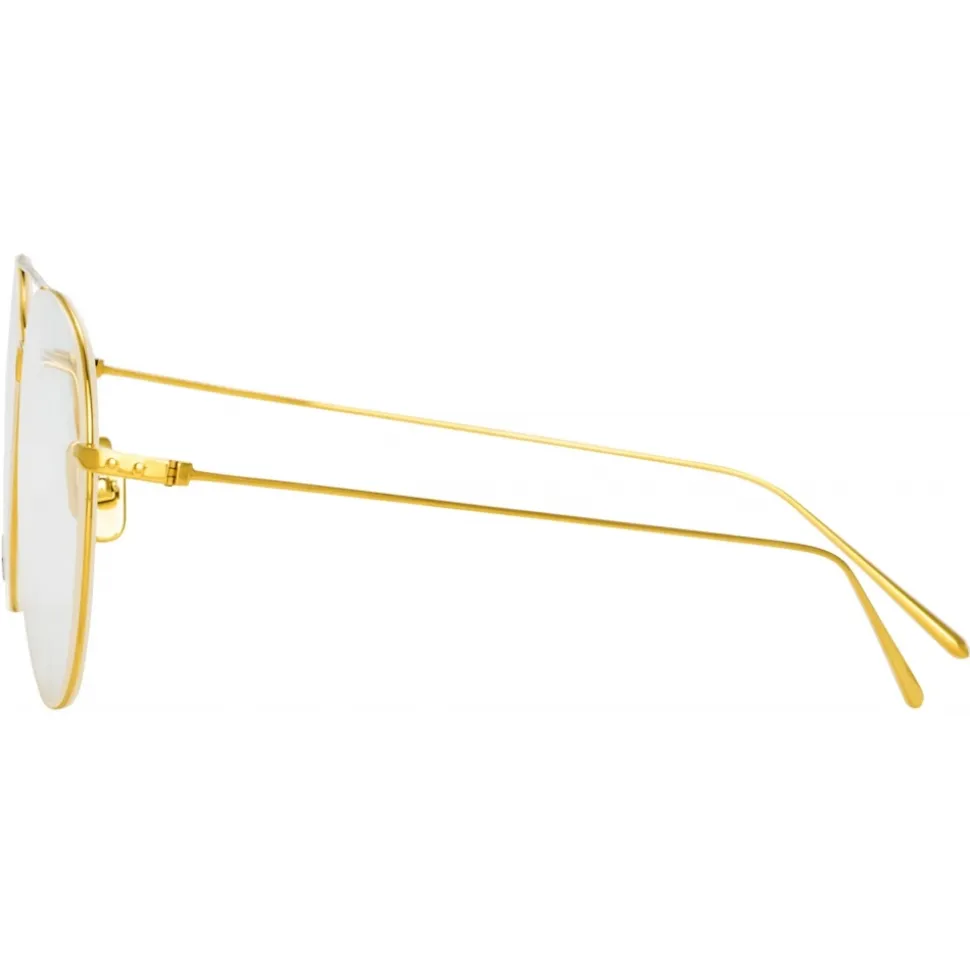 Linda Farrow - Lloyds Aviator Optical Glasses in Yellow Gold - LF31C5OPT - Linda Farrow Eyewear - Avvenice