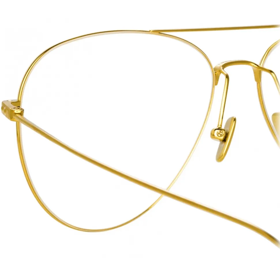 Linda Farrow - Lloyds Aviator Optical Glasses in Yellow Gold - LF31C5OPT - Linda Farrow Eyewear - Avvenice