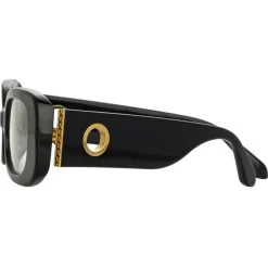 Linda Farrow - Lola Rectangular Optical Glasses in Black - LFL1117C4OPT - Linda Farrow Eyewear - Avvenice
