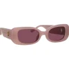 Linda Farrow - Lola Rectangular Sunglasses in Lilac - LFL1117C13SUN - Linda Farrow Eyewear - Avvenice