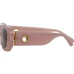 Linda Farrow - Lola Rectangular Sunglasses in Lilac - LFL1117C13SUN - Linda Farrow Eyewear - Avvenice