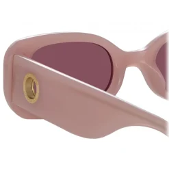 Linda Farrow - Lola Rectangular Sunglasses in Lilac - LFL1117C13SUN - Linda Farrow Eyewear - Avvenice