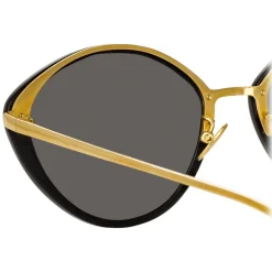 Linda Farrow - Lucy Cat Eye Sunglasses in Black - LFL1086C1SUN - Linda Farrow Eyewear - Avvenice