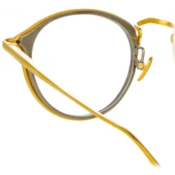 Linda Farrow - Luis Oval Optical Glasses in Yellow Gold White Gold - LFL1224C4OPT - Linda Farrow Eyewear - Avvenice