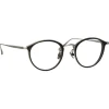 Linda Farrow - Luis Oval Optical Glasses in White Gold Black - LFL1224C3OPT - Linda Farrow Eyewear - Avvenice