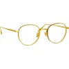 Linda Farrow - Luna Oval Optical Glasses in Yellow Gold - LFL1229C1OPT - Linda Farrow Eyewear - Avvenice