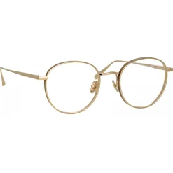 Linda Farrow - Luna Oval Optical Glasses in Light Gold - LFL1229C3OPT - Linda Farrow Eyewear - Avvenice