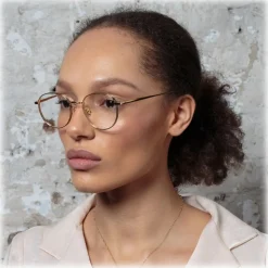 Linda Farrow - Luna Oval Optical Glasses in Light Gold - LFL1229C3OPT - Linda Farrow Eyewear - Avvenice