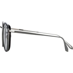 Linda Farrow - Maco Squared Optical Glasses in White Gold - LFL1220C2OPT - Linda Farrow Eyewear - Avvenice