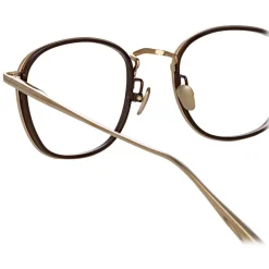 Linda Farrow - Maco Squared Optical Glasses in Light Gold - LFL1220C3OPT - Linda Farrow Eyewear - Avvenice