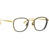 Linda Farrow - Maco Squared Optical Glasses in Yellow Gold - LFL1220C1OPT - Linda Farrow Eyewear - Avvenice