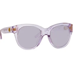 Linda Farrow - Madi Oversized Sunglasses in Lilac - LFL1257C4SUN - Linda Farrow Eyewear - Avvenice