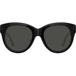Linda Farrow - Madi Oversized Sunglasses in Black - LFL1257C1SUN - Linda Farrow Eyewear - Avvenice
