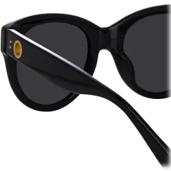 Linda Farrow - Madi Oversized Sunglasses in Black - LFL1257C1SUN - Linda Farrow Eyewear - Avvenice