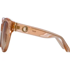 Linda Farrow - Madi Oversized Sunglasses in Peach - LFL1257C3SUN - Linda Farrow Eyewear - Avvenice