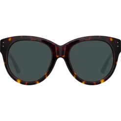 Linda Farrow - Madi Oversized Sunglasses in Tortoiseshell - LFL1257C2SUN - Linda Farrow Eyewear - Avvenice