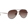 Linda Farrow - Marcelo Aviator Sunglasses in Brown - LFL1421C2SUN - Linda Farrow Eyewear - Avvenice