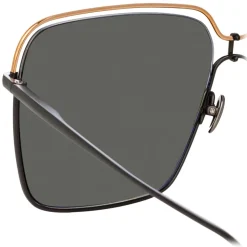 Linda Farrow - Marcia Square Sunglasses in Nickel - LFL1310C3SUN - Linda Farrow Eyewear - Avvenice