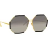 Linda Farrow - Margot Hexagon Sunglasses in Black - LFL1308C1SUN - Linda Farrow Eyewear - Avvenice