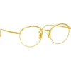 Linda Farrow - Marlon Oval Optical Glasses in Yellow Gold - LFL1076C5OPT - Linda Farrow Eyewear - Avvenice